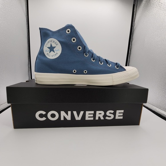 Converse Chuck Taylor All Star High Shoes Mens 12 Lakeside Blue Sneaker NEW - Picture 2 of 13